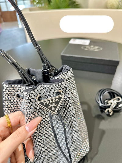 Full diamond P bucket bag