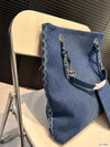 chan*** Second-hand Denim Tote Bag