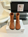 Loewe autumn and winter new 2024SS square heel thick-soled women's boots VIP 1:1