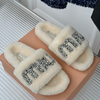 Rhinestone fur slippers 2024 Miu Miu SS VIP1:1