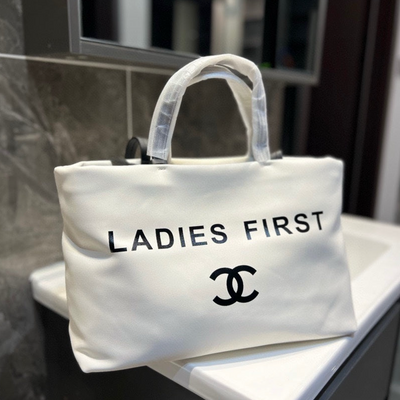 White Chanel Tote Bag