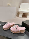 Pink Fur Slippers Chanel VIP1:1