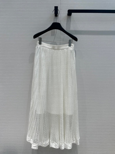 DIO* 24SS Hollow Lace Pleated Long Skirt 1:1 VIP 8