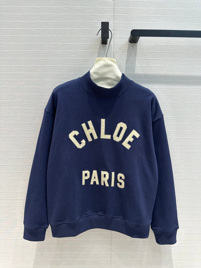 Chlo* 24SS Stand Collar Embroidered Sweatshirt 1:1 VIP 8