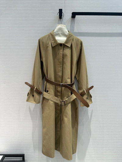 PRA* 24SS Waist Double Belt Long Trench Coat 1:1 VIP 8