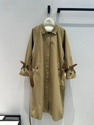 PRA* 24SS Waist Double Belt Long Trench Coat 1:1 VIP 8