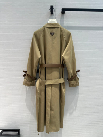 PRA* 24SS Waist Double Belt Long Trench Coat 1:1 VIP 8