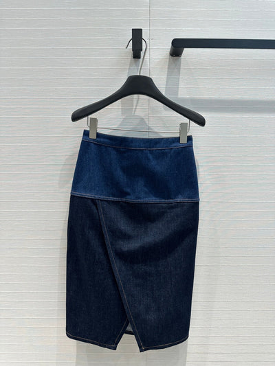 FEN* 24SS Colorblock High Waist Denim Skirt 1:1 VIP 8