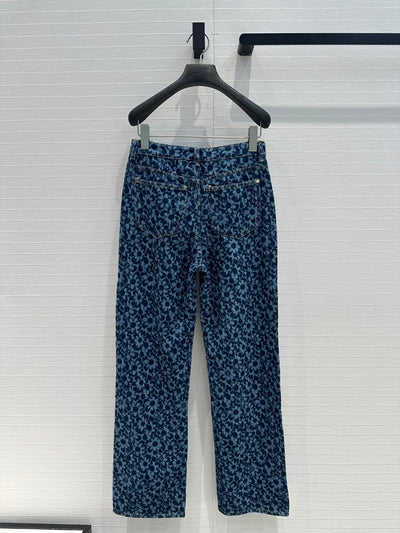 CHAN* 24SS Floral Straight Jeans 1:1 VIP