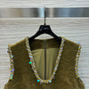 MIU* 24SS rhinestone embellished sleeveless dress 1:1 VIP