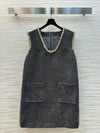 MIU* 24SS rhinestone embellished sleeveless dress 1:1 VIP