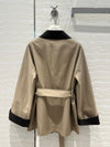 Herm* 24SS 100% sheepskin mid-length trench coat 1:1 VIP