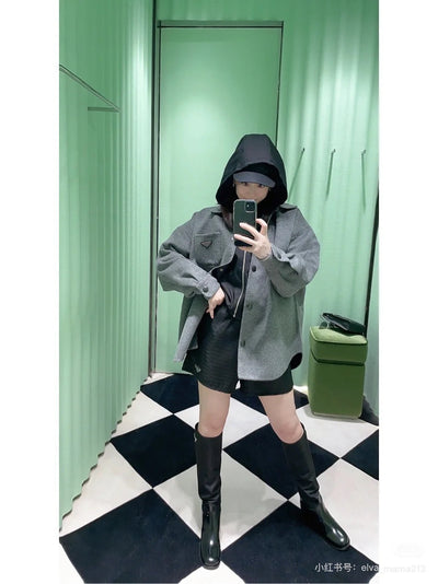 PRA* 24SS wool coat 1:1 VIP