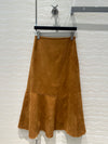 PRA* 24SS Golden Brown Suede Long Skirt 1:1 VIP