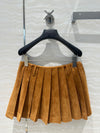 PRA* 24SS suede vest + ultra-short pleated skirt 1:1 VIP