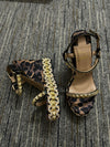 Christia** Loubout** new leopard print platform shoes