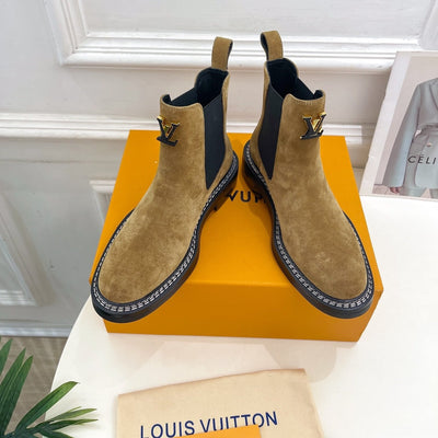 Louis Vuitton new 2025 new high quality VIP1:1 thick sole Chelsea ankle boots collection