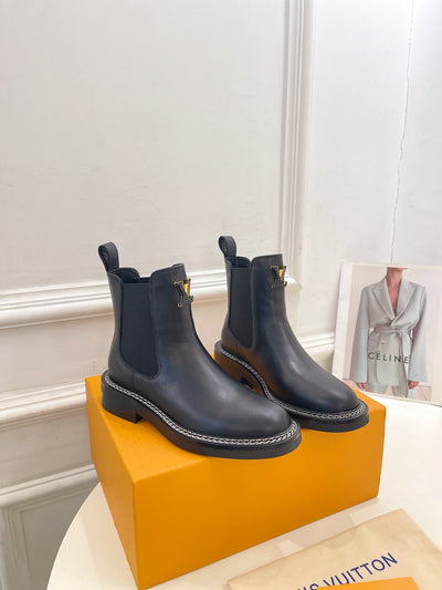 Louis Vuitton new 2025 new high quality VIP1:1 thick sole Chelsea ankle boots collection