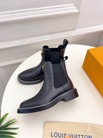 Louis Vuitton new 2025 new high quality VIP1:1 thick sole Chelsea ankle boots collection