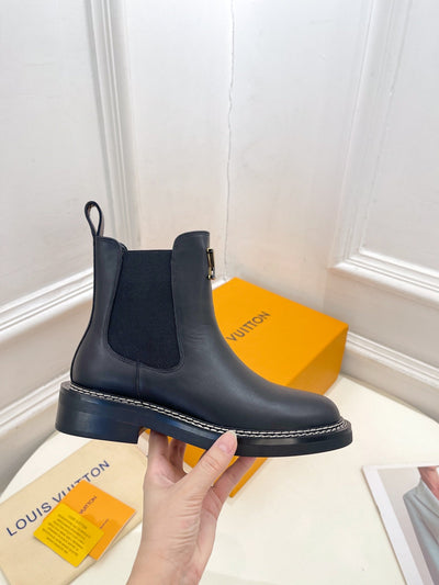 Louis Vuitton new 2025 new high quality VIP1:1 thick sole Chelsea ankle boots collection