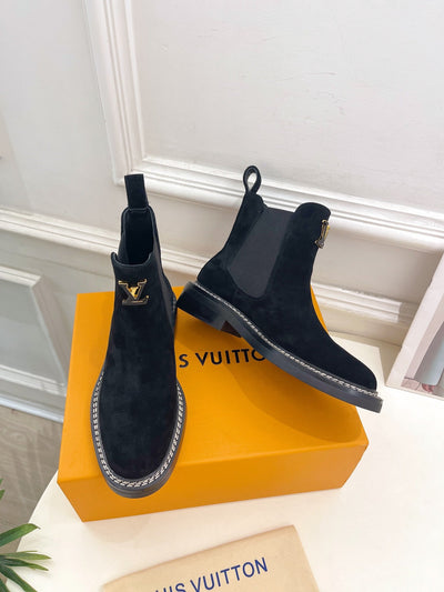 Louis Vuitton new 2025 new high quality VIP1:1 thick sole Chelsea ankle boots collection