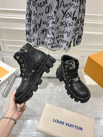 Louis Vuitton new 2025 new high quality VIP1:1 thick sole short boots Martin boots