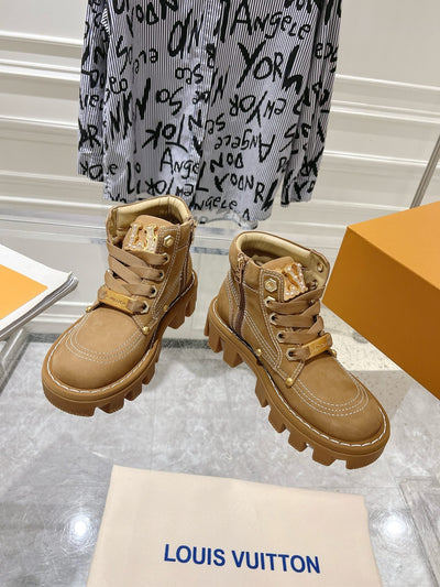 Louis Vuitton new 2025 new high quality VIP1:1 thick sole short boots Martin boots