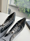 Chan*** 2025 new high quality VIP1:1 autumn and winter British style Chanel elastic knitted short boots