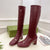 Guc** 2025 autumn and winter new VIP1:1 classic horsebit buckle thick heel elastic boots