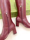 Guc** 2025 autumn and winter new VIP1:1 classic horsebit buckle thick heel elastic boots