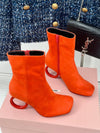 Ferragam*2025 autumn and winter new VIP1:1 metal heel short boots