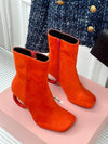 Ferragam*2025 autumn and winter new VIP1:1 metal heel short boots