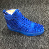 Christia* Loubouti* Blue Men's High Top Shoes New